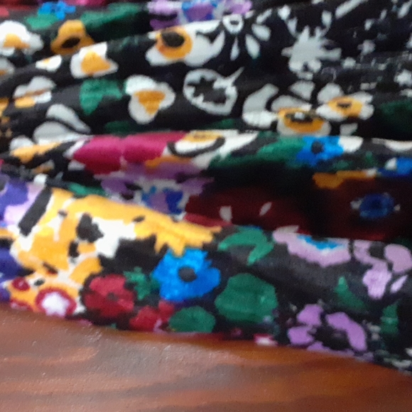 Anthropologie sz 2 pit 16.5 inches velour  baby doll dress floral print - Picture 3 of 6